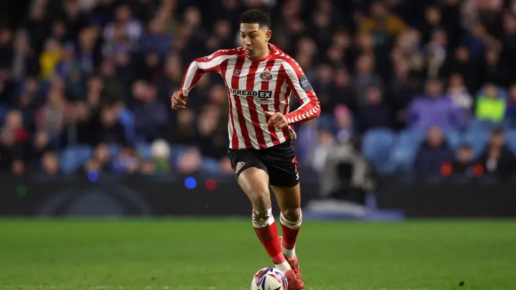 Jobe Bellingham em jogo do Sunderland. Foto: George Wood/Getty Images