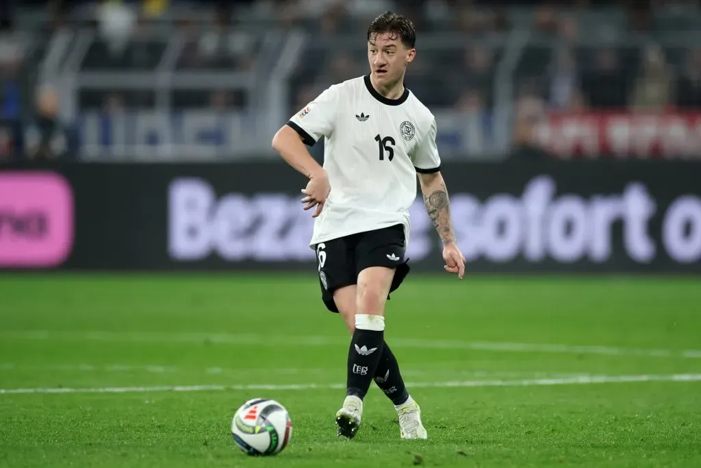 Angelo Stiller em jogo da Alemanha na Nations – (Photo by Alex Grimm/Getty Images)