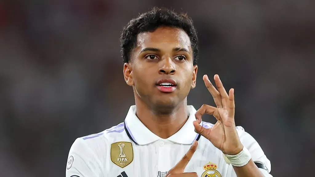 Rodrygo em ação pelo Real Madrid.