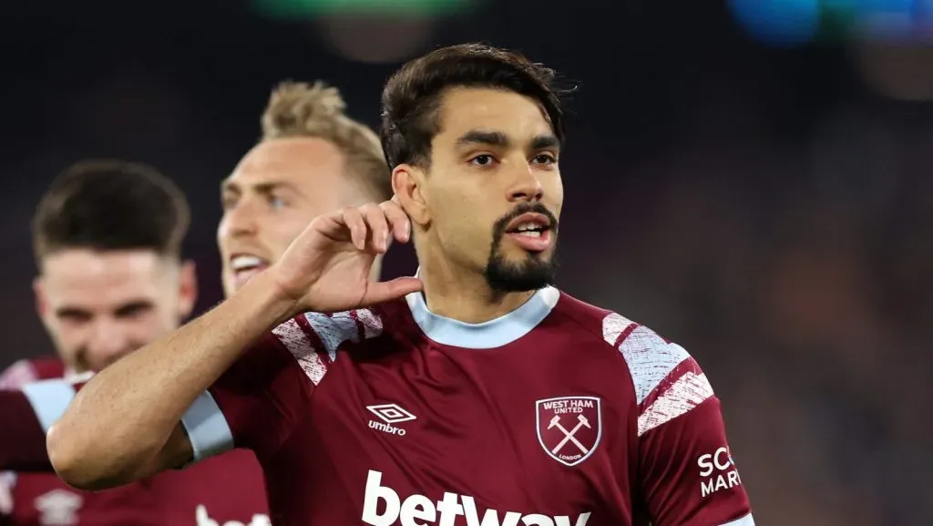 O futuro de Lucas Paquetá no futebol europeu está em suspense, com o Manchester City como destino mais provável, enquanto o jogador aguarda o veredito da Federação Inglesa de Futebol (FA) sobre acusações de manipulação de resultados. (Photo by Julian Finney/Getty Images)