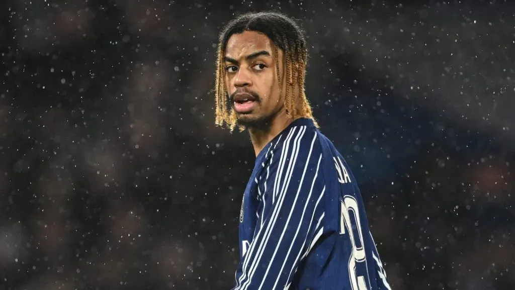 Barcola em jogo do PSG. Foto: Mike Hewitt/Getty Images