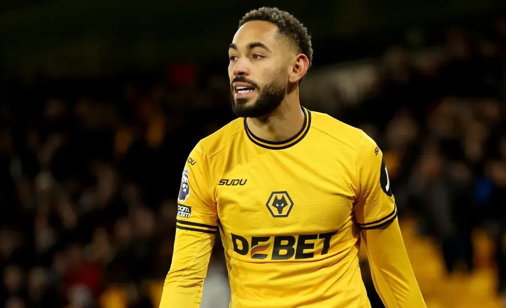 Matheus Cunha pelo Wolverhampton. (Photo by Carl Recine/Getty Images)