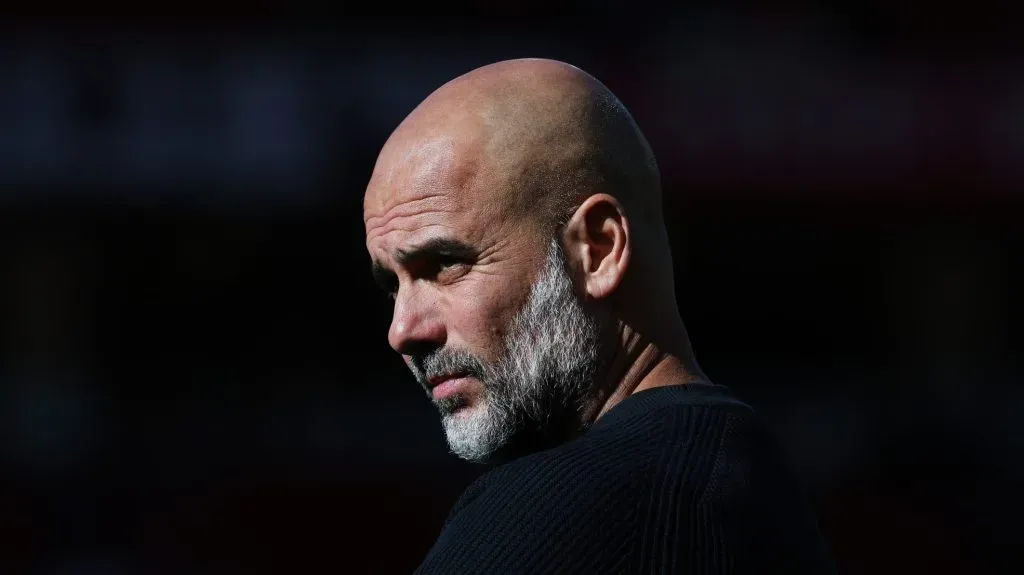 Guardiola faz comentários sobre a possibilidade do Manchester City ficar de fora da Champions League. Ele também disse que não tem time e que sofreu com as lesões durante a temporada. Foto: Michael Steele/Getty Images