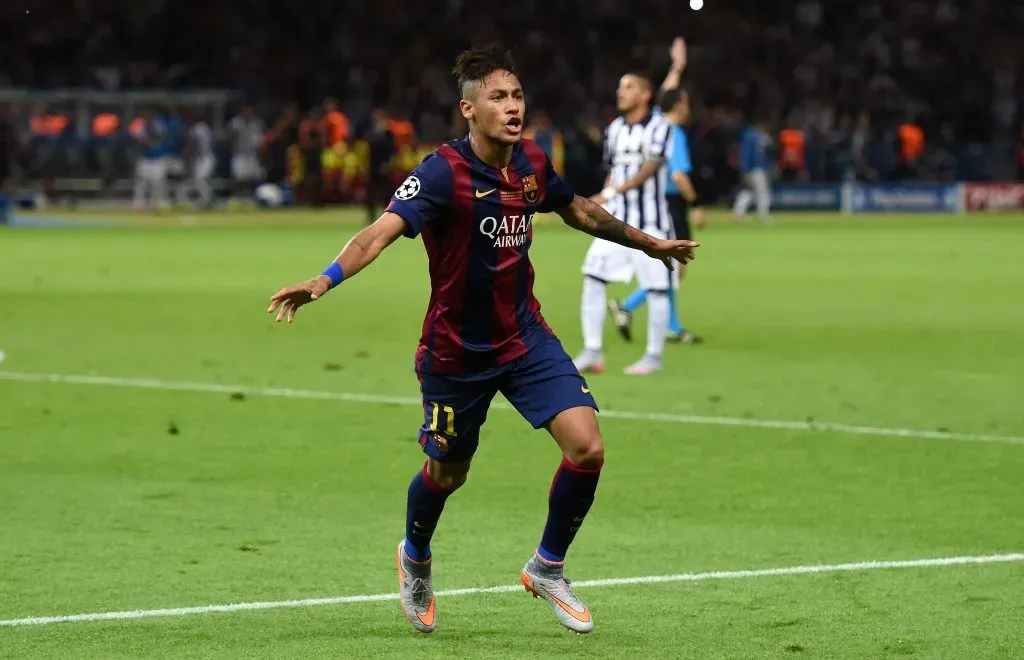 Neymar em ação na Champions League de 2015 (Photo by Matthias Hangst/Getty Images)