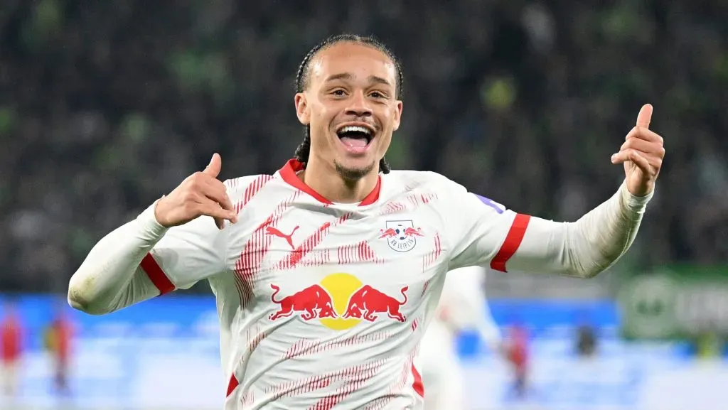 Xavi Simons, do RB Leipzig, da Alemanha, é um alvo na lista de desejos do Manchester City. Jogador recebe um salário menor do que Kevin De Bruyne hoje e vem de uma sequência, o que poderia ser pontos positivos. Foto: Stuart Franklin/Getty Images