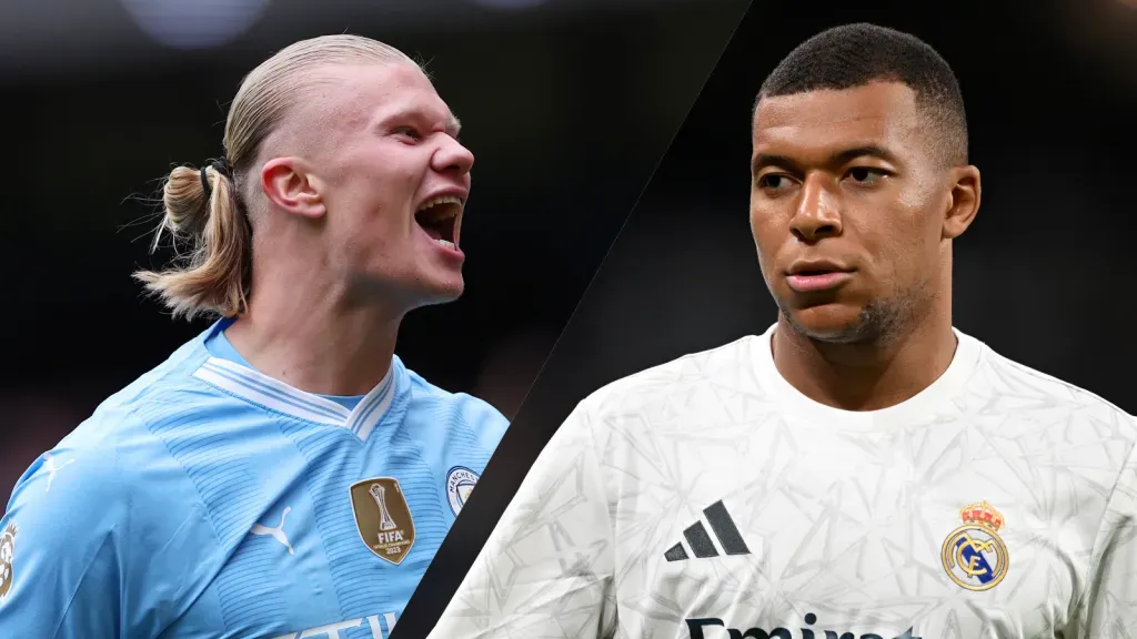 Haaland, do Manchester City, e Mbappé, do Real Madrid
