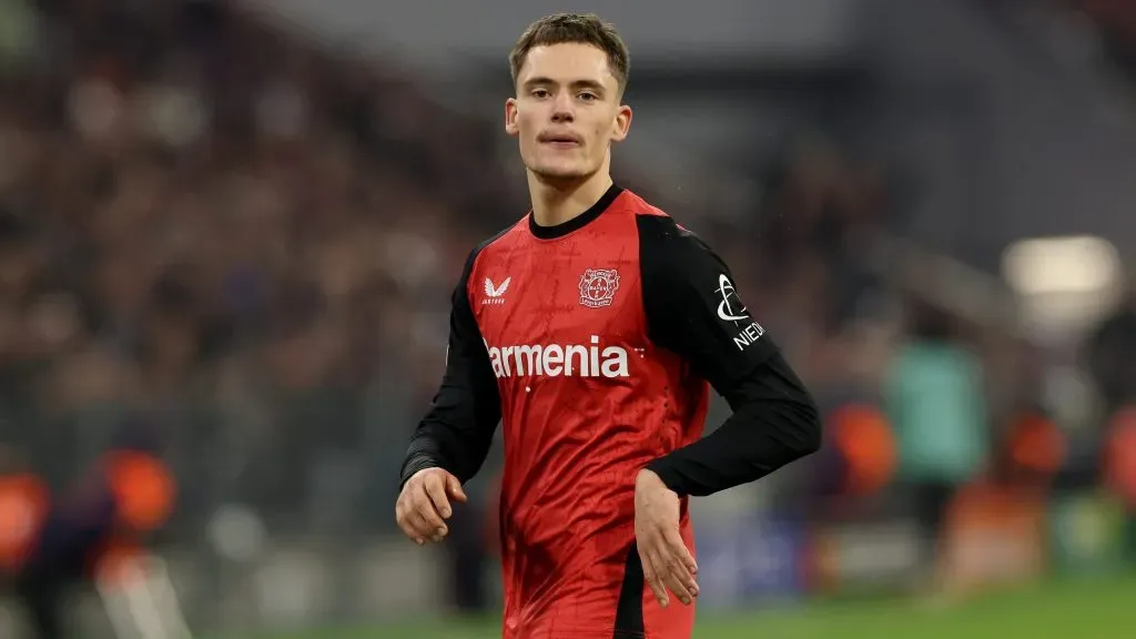 Florian Wirtz em jogo do Bayer Leverkusen. Foto: Alexander Hassenstein/Getty Images