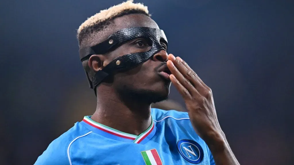 Victor Osimhen, pelo Napoli. (Photo by Alessandro Sabattini/Getty Images)
