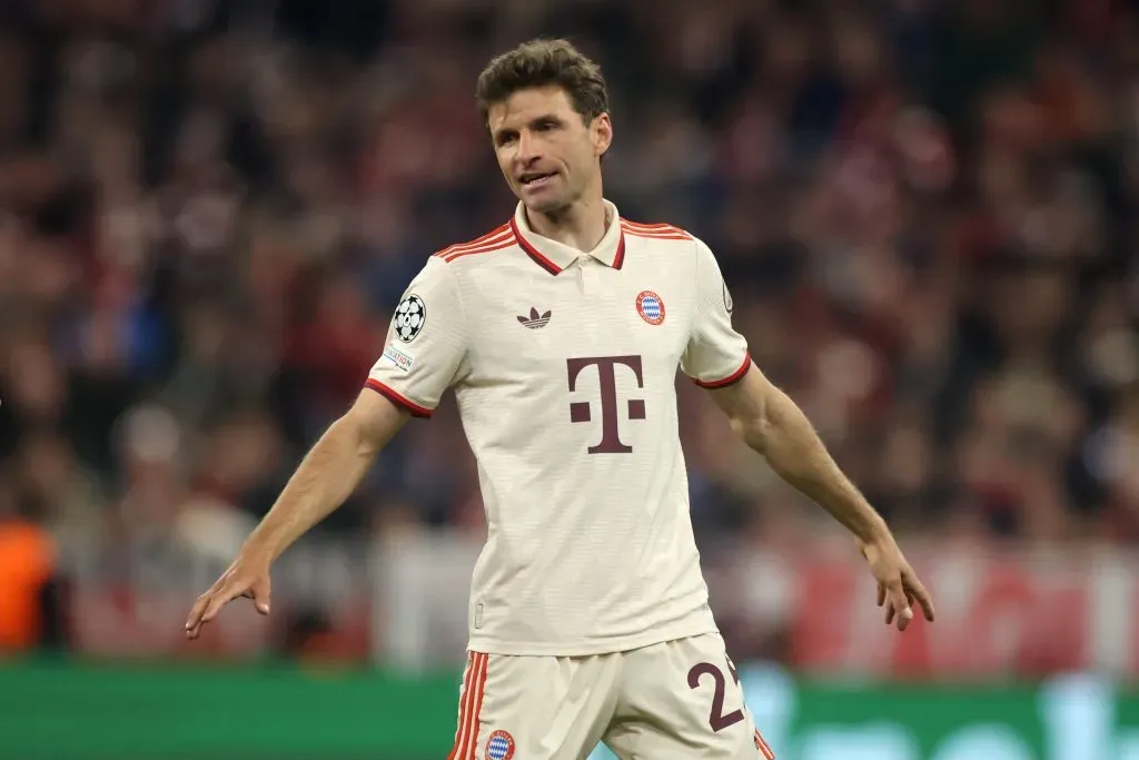 Thomas Müller deixará o Bayern. (Photo by Alex Grimm/Getty Images)