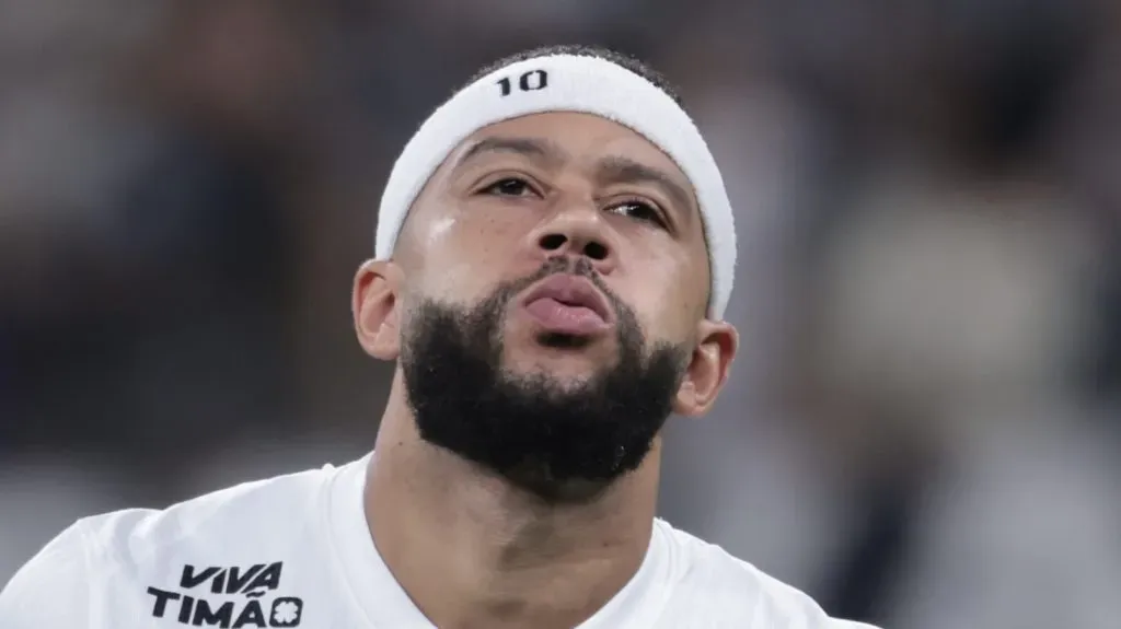 Memphis Depay jogador do Corinthians durante partida contra o Universidad Central no estádio Arena Corinthians pelo campeonato Copa Libertadores 2025. Foto Marcello ZambranaAGIF