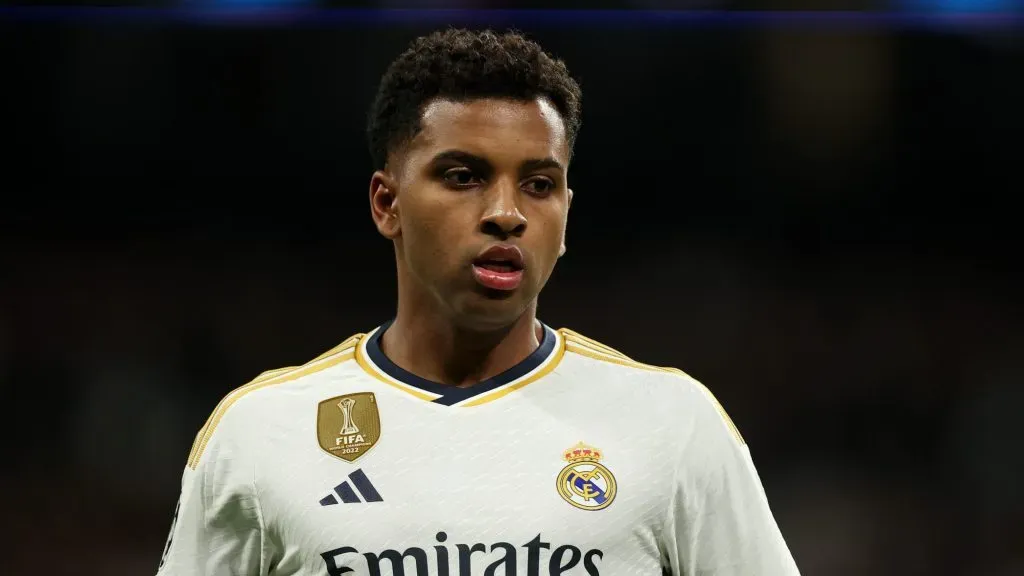 Rodrygo em ação pelo Real Madrid. (Photo by Florencia Tan Jun/Getty Images)