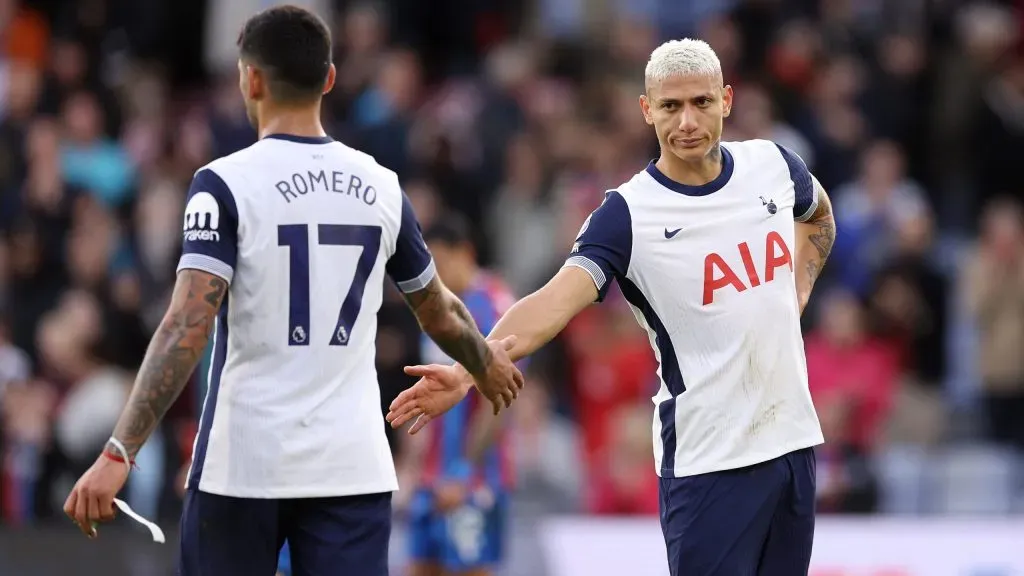 Romero e Richarlison juntos no Tottenham. Foto: Warren Little/Getty Images