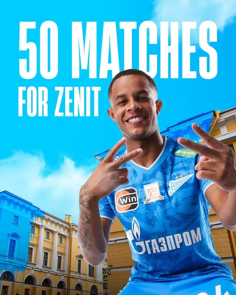 Pedrinho em arte do Zenit. Foto: Divulgação/Zenit English