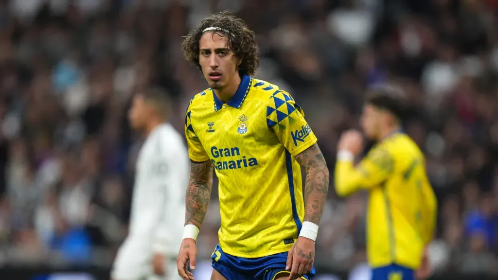 Fábio Silva em jogo do Las Palmas. Foto: Angel Martinez/Getty Images