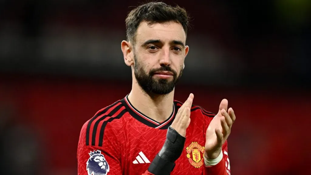 Bruno Fernandes, meia do Manchester United (Photo by Gareth Copley/Getty Images)