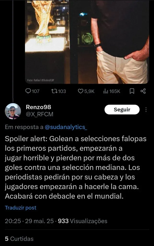 Repercussão via X
