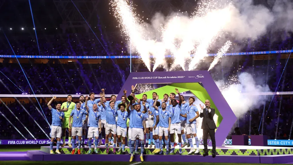 Manchester City comemora título do Mundial de Clubes (Photo by Francois Nel/Getty Images)