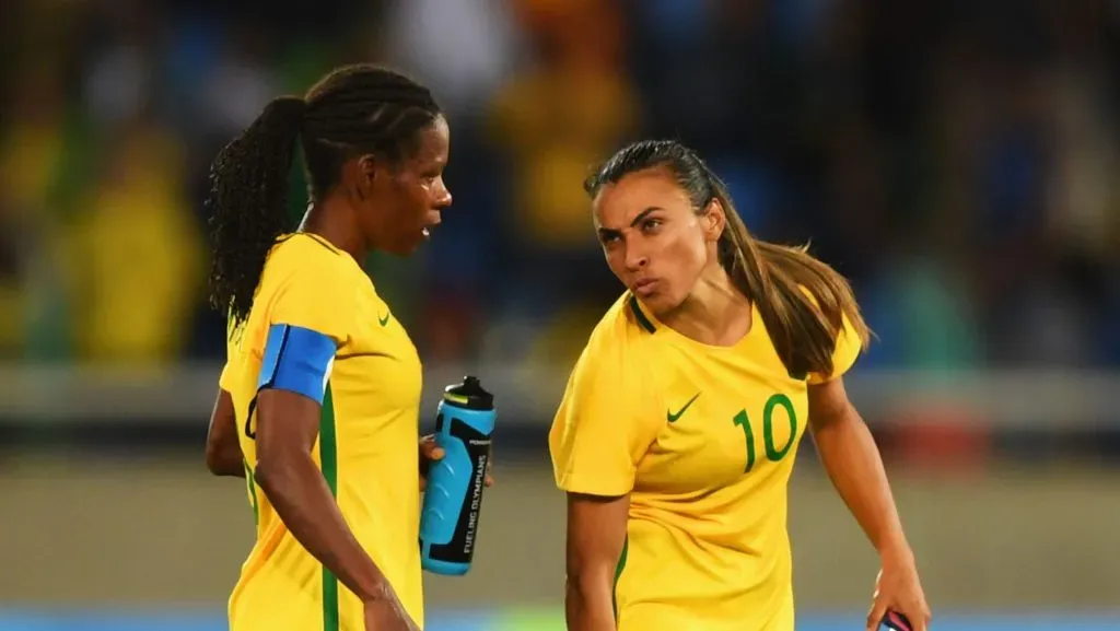 Formiga e Marta pela Seleção Brasileira Feminina