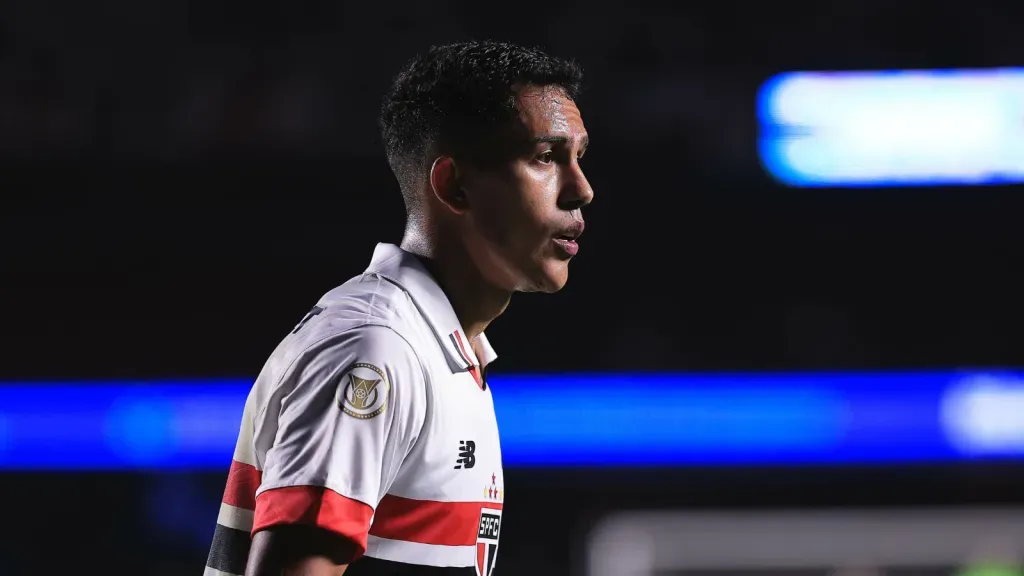 Igor Vinícius jogador do São Paulo durante partida contra o Cuiabá (foto: Ettore Chiereguini/AGIF)