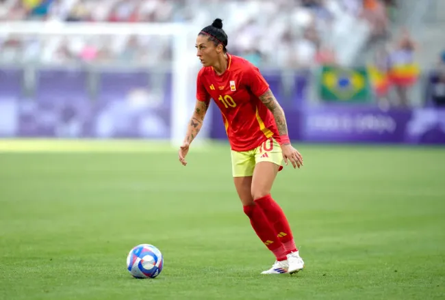 Jennifer Hermoso atuando pela seleção da Espanha nas Olimpiadas de Paris 2024 (Photo by Juan Manuel Serrano Arce/Getty Images)