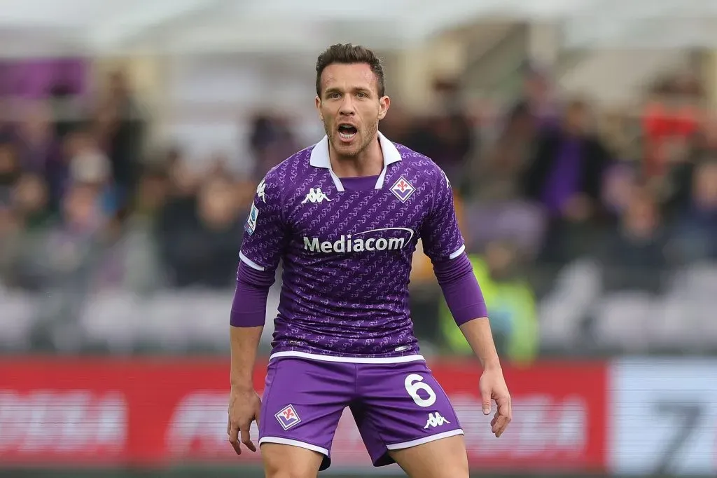 Arthur Melo pela Fiorentina. (Photo by Gabriele Maltinti/Getty Images)