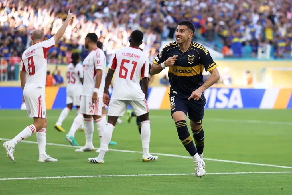 Merentiel celebrando o gol contra o Benfica (Photo by Dan Mullan/Getty Images)