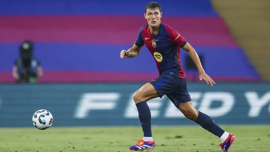 Andreas Christensen em jogo do Barcelona. Foto: Eric Alonso/Getty Images