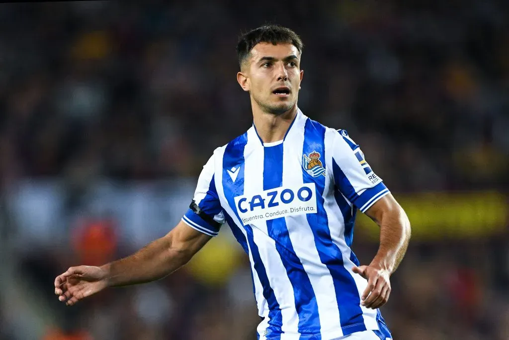 Zubimendi pela Real Sociedad. Foto: David Ramos/Getty Images