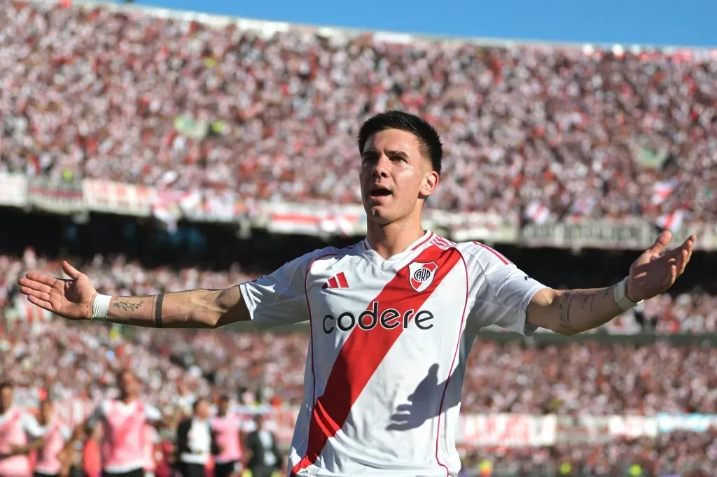 Franco Mastantuono, jogador do River Plate (Photo by Marcelo Endelli/Getty Images)