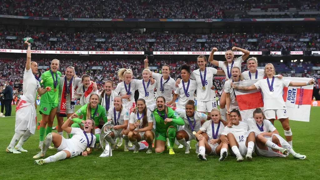 Seleção da Inglaterra é a atual campeã da Eurocopa Feminina (Photo by Harriet Lander/Getty Images)