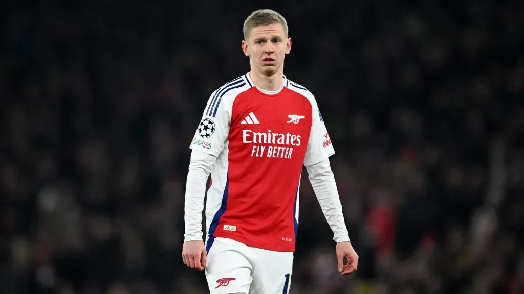 Oleksandr Zinchenko em jogo do Arsenal. Foto: Justin Setterfield/Getty Images