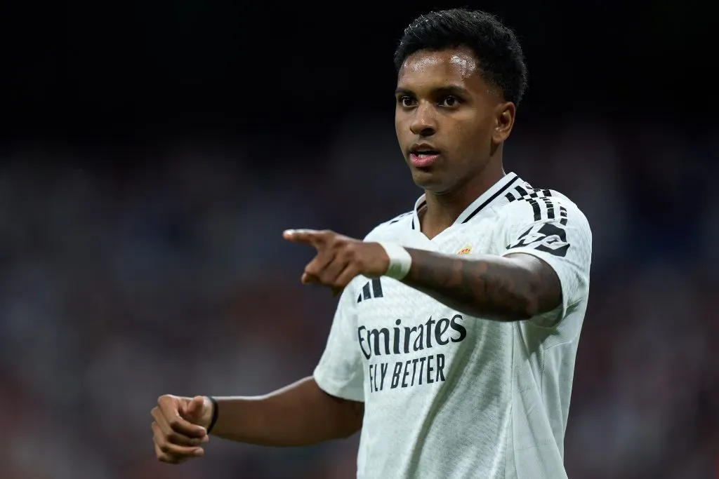 Rodrygo em partida contra o Stuttgart. (Photo by Angel Martinez/Getty Images)