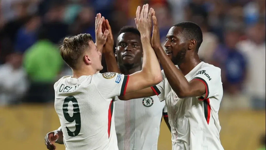 Jogadores do Chelsea comemorando gol. Foto: Francois Nel/Getty Images