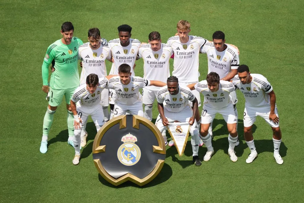 Jogadores do time merengue. Equipe encara a Juventus nas oitavas de final do Mundial de Clubes (Photo by Michael Owens/Getty Images)