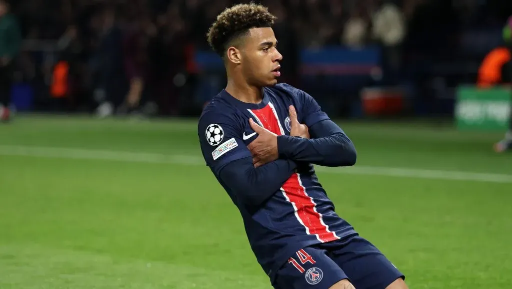 Doué em ação com o PSG (Photo by Michael Steele/Getty Images)