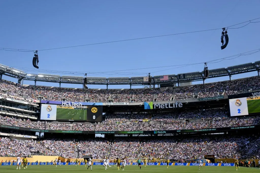 EAST RUTHERFORD, NEW JERSEY – JULY 05: General view inside the stadium during the FIFA Club World Cup 2025 quarter-final match between Real Madrid CF and Borussia Dortmund at MetLife Stadium on July 05, 2025 in East Rutherford, New Jersey. (Photo by David Ramos/Getty Images)
