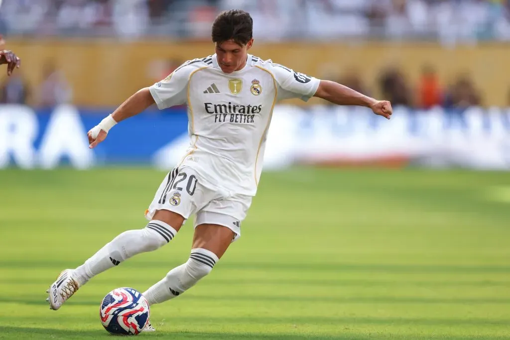 Fran García em campo pelo Real Madrid (Photo by Megan Briggs/Getty Images)