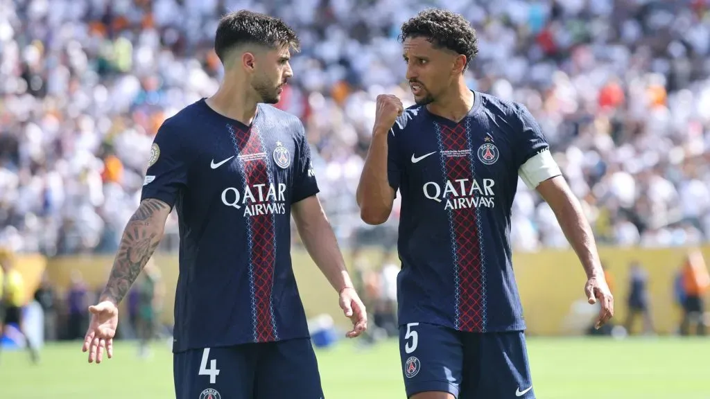 Beraldo e Marquinhos juntos. Foto: Alex Grimm/Getty Images