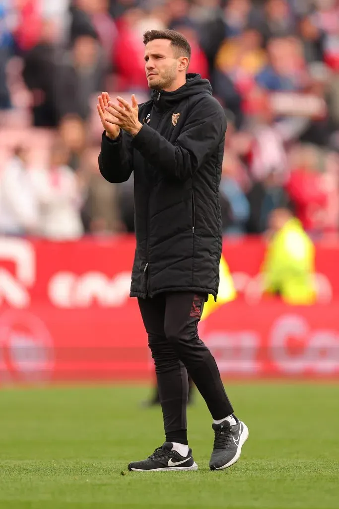 Saul Niguez quando defendia o Sevilla, em campo. (Photo by Fran Santiago/Getty Image
