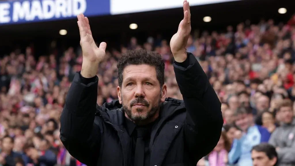 Diego Simeone, treinadoro Atlético de Madrid. Foto: Gonzalo Arroyo Moreno/Getty Images