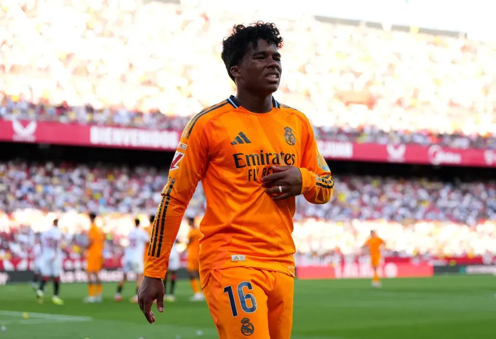 Endrick quer ficar no Real Madrid. Getty Imagens
