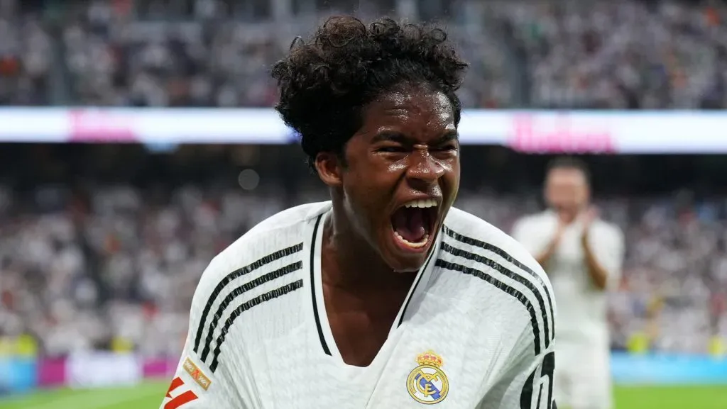 Endrick comemorando gol pelo Real Madrid