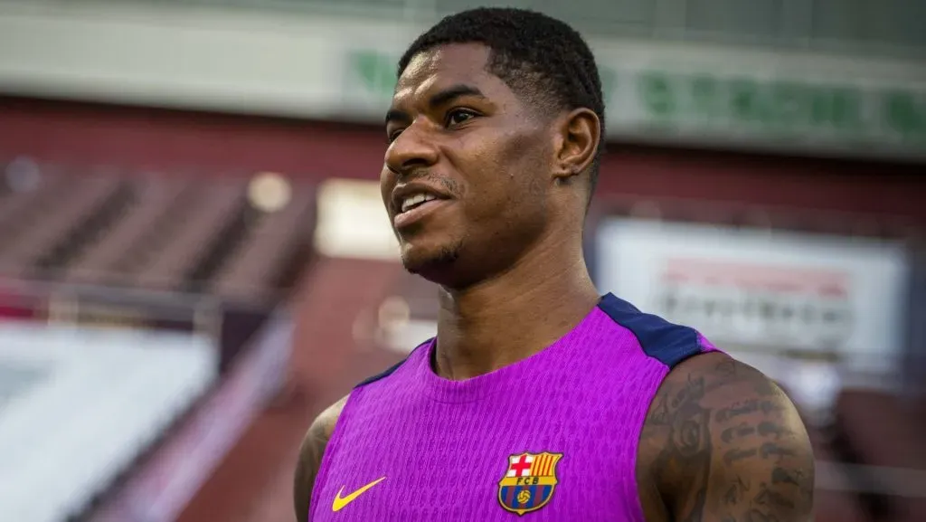 Marcus Rashford é o novo reforço do FC Barcelona e chega ao clube com a expectativa de repetir o impacto imediato que marcou suas estreias por Manchester United, Aston Villa e seleção inglesa. (Foto: Divulgação /Twitter Barcelona)