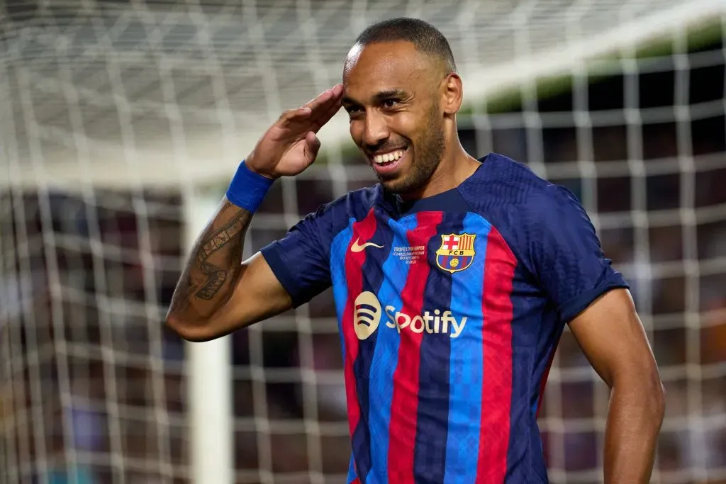 Aubameyang pode retornar ao Barcelona. Foto: Alex Caparros/Getty Images