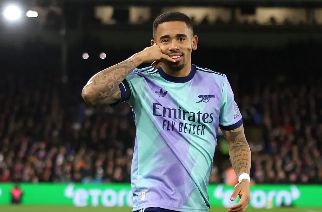 Gabriel Jesus pelo Arsenal. Ele está na mira do Palmeiras