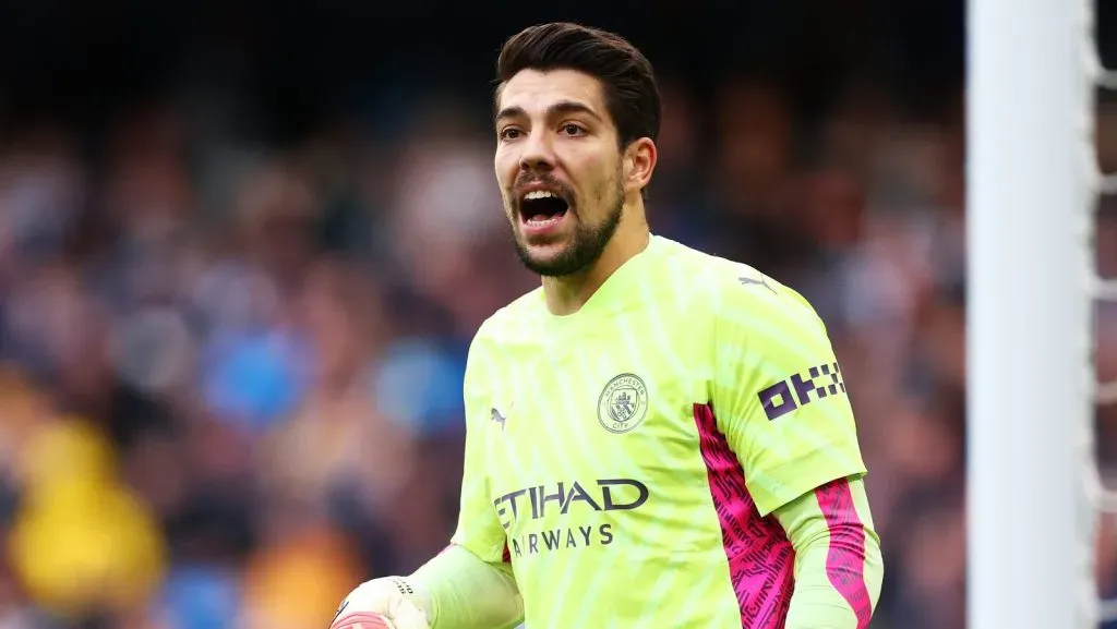 Stefan Ortega em jogo pelo Manchester City . (Photo by Naomi Baker/Getty Images)