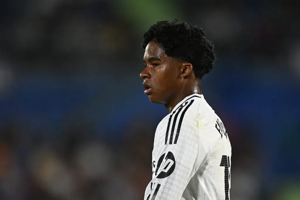 Endrick em jogo do Real Madrid. Foto: Denis Doyle/Getty Images