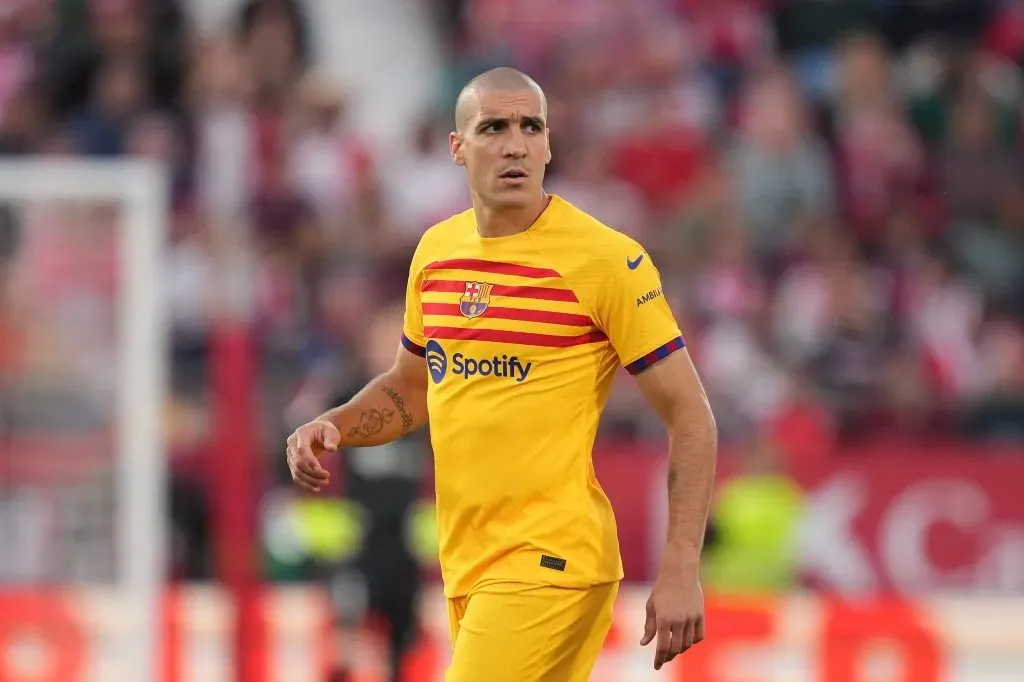 Oriol Romeu pelo Barcelona. (Photo by Alex Caparros/Getty Images)