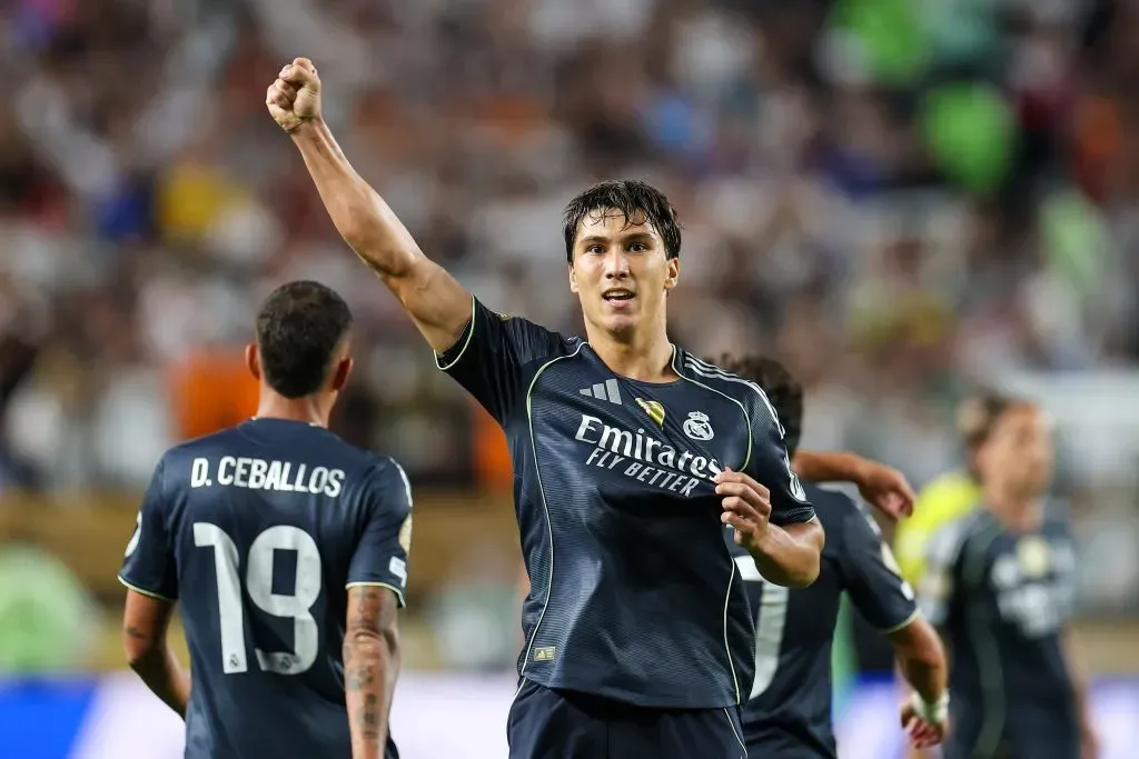 Gonzalo García comemorando gol no Mundial de Clubes. (Photo by Francois Nel/Getty Images)