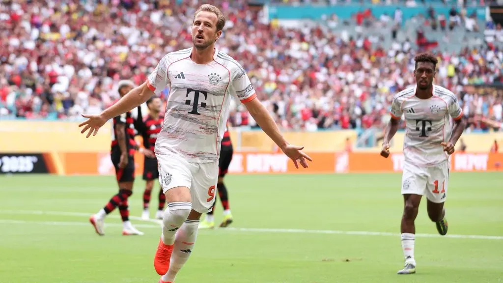 Harry Kane comemorando gol contra o Flamengo. Foto: Megan Briggs/Getty Images